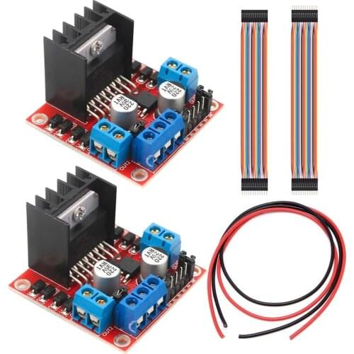 2 PCS L298N Motor Drive Controller Board DC Dual H-Bridge Robot Stepper Motor Control and Drives Module for Arduino
