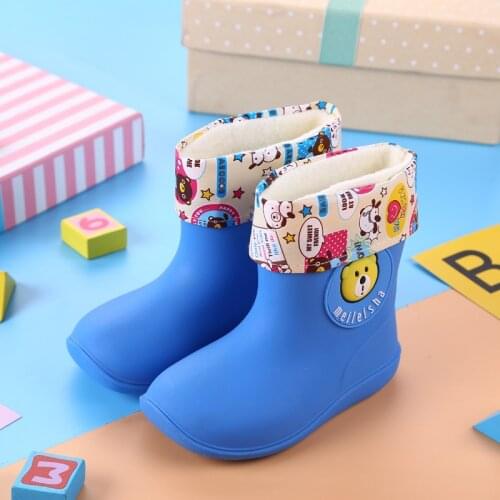 2020 Christmas Fashion Classic Pvc Rubber Kids Baby Cartoon Shoes Boys Water Shoes Waterproof Rain Boots