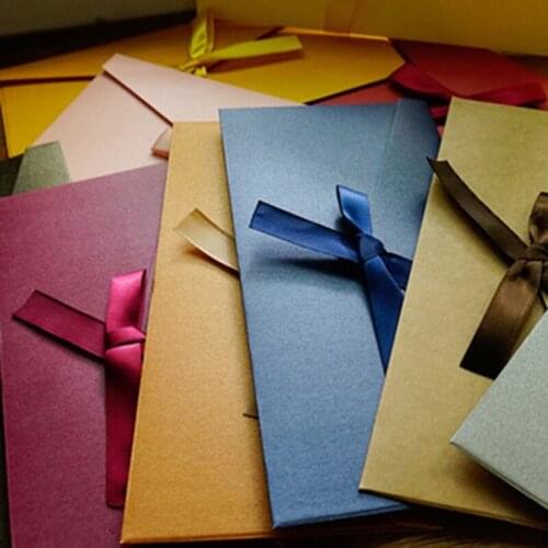 50Pcs/Lot Vintage Retro Colored Blank Pearl Paper Envelopes Gift Card Envelope Wedding Invitation Envelope 12 Colors 17.5x12.4cm
