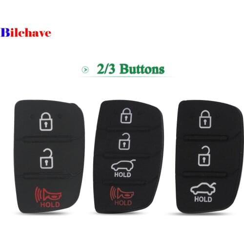 Bilchave 20pcs 3/4 Buttons Replacement Remote Car Key Case Silicon Rubber Pad For Mistra Hyundai HB20 SANTA FE IX35 IX45
