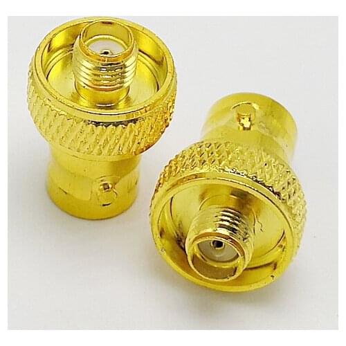 BNC to SMA adapter Gold-plated for Walkie-talkie antenna BNC female to SMA female connector adapter 10pcs