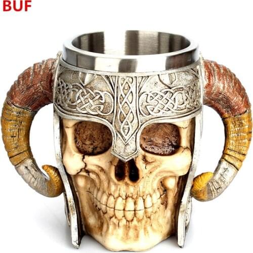 Big Size Skull Cup Creative Skull Coffee Cup Cool Skull Figurines Sculpture Home Decoration Accessories Party Supply