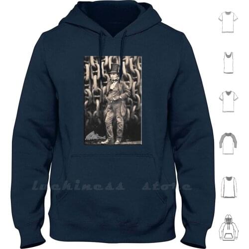 Brunel , Isambard Kingdom Brunel , Engineer , Genius , Steam Ship , Railway , Bridge , Tunnel. Hoodies Cotton