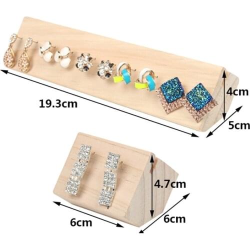 1 piece Wood Stud Earring Display Stand Holder Jewelry Storage joyeros organizador de joyas earring stand jewelry display