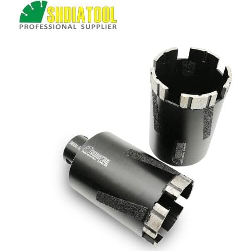 SHDIATOOL 2pcs Laser Welded Diameter 58mm Diamond Dry Drilling Core Bits With Side Protection 5/8-11 Thread