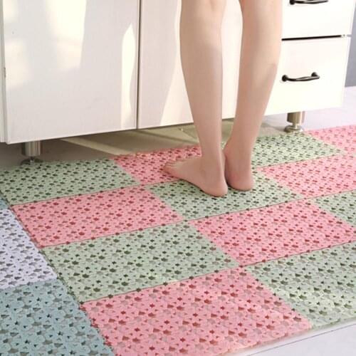 Hot Selling DIY Carpet Candy Colors Plastic Bath Mats Easy Bathroom Massage Carpet High Quality