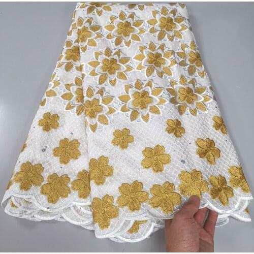 Hot Selling Fashion African Dry Lace cotton Swiss Voile Lace In Switzerland Dubai Style High Quality Lace Dubai Fabric 5yards