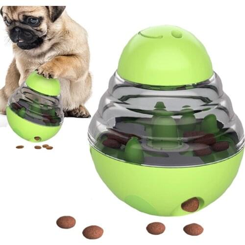 Interactive Dog Tumbler Toys Ball Bowl Pet Shaking Leakage Food Dispenser Container Toys Puzzle Dog Cat Food Treat Ball Bowl Toy