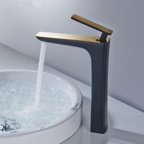 Basin Faucet Bathroom Sink Tap Brass Brush gold New single lever bathroom brass water mixer crane