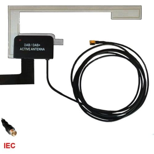 IEC Connect Car Home DAB DAB+ Digital Radio Aerial Antenna Glass Mount IEC Plug