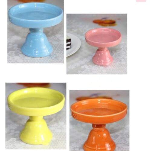 Mini Ceramic Cake Pan /cake Stand Wedding Dessert Plate/cupcake Stand(7.5x6cm)-free Shipping