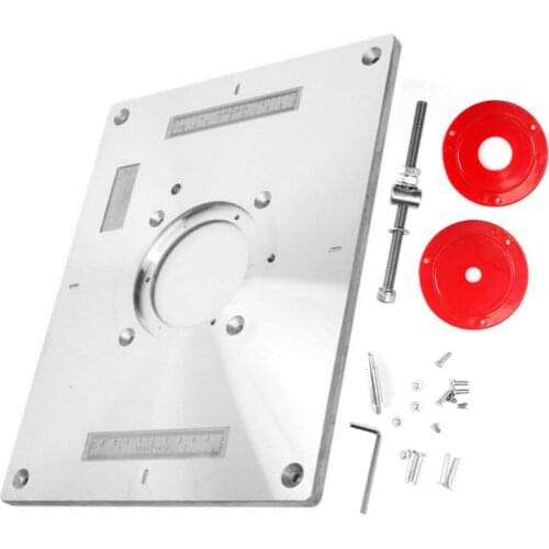 Multi-functional Aluminum Alloy Router Table Insert Plate Trimmer Engraving Machine Woodworking Bench Router Plate