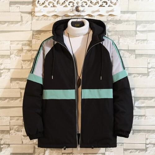 2020 Mens Coat Thick Warm Hip Hop Streetwear Men Cotton Jacket Coat Pocket Windbreaker Outwear Men Outwear Coat Plus Size 5XL