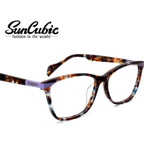 New Butterfly Glasses Square Frame Fashionable Glasses Frame Beautiful Print Eyewear For Woman FVG7138