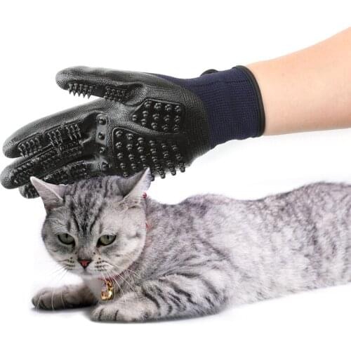 1Pair Animals Grooming Glove for Cats Soft Rubber Pet Hair Remover Dog Horse Cat Shedding Bathing Massage Brush Clean Comb