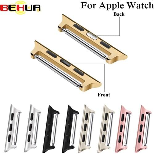 A pair connector for apple watch band 42mm 38 mm stainless steel adapter connector watch accessories for iwatch Series 3 2 1