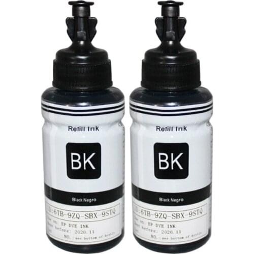 2pk Black compatible refill dye ink kit for Epson L100 L110 L120 L132 L210 L222 L300 L350 L362 L366 L550 L555 L566 L312 L355