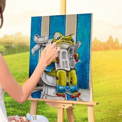 Toilet Monkey Fat Lady DIY Painting By Numbers Set Oil Paints 50*70 Boards By Numbers Home Decor Crafts For Adults Handiwork