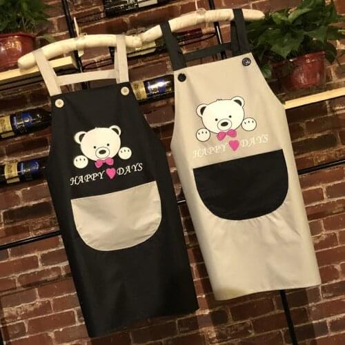 Kitchen waterproof and oil-proof cute couple adult mens overalls womens custom logo