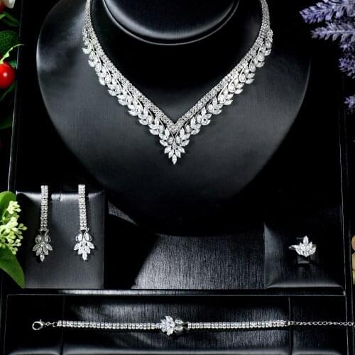 Sederyla 2020 New Famous Brand Trendy Bridal Wedding Jewelry Sets Necklace Earring Bracelet Ring High Quality Dairy Accessories