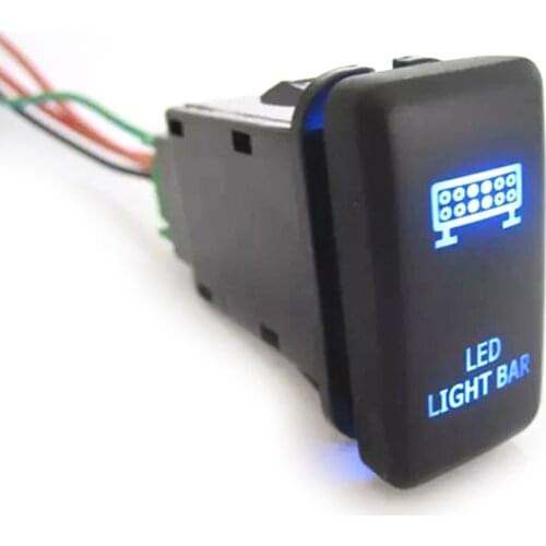 12V LED Fog Light Push Button On / Off Switch with Harness Wire Fit For Toyota Prado Landcruiser FJ Cruiser Tacoma Hilux