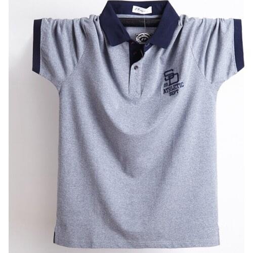 2021 Mens Polo Shirt Mens High quality embroidery Solid brand Polo Shirts Men Business Casual Cotton Shirt Homme 6XL Plus Size