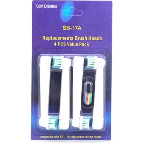 4Pcs/lot Toothbrush Heads Replacement For Oral B EB 17 SB-17A Hygiene Care Clean Electric Tooth Brush