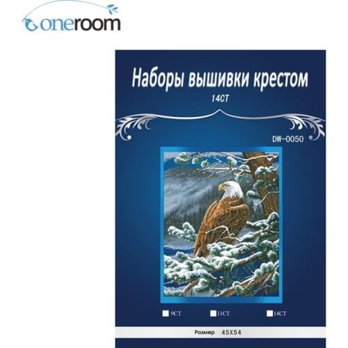 45X54CM, 14CT top quality lovely counted cross stitch kit Eagles Eye View snow eagle dimensions 35117, Eagles Eye View