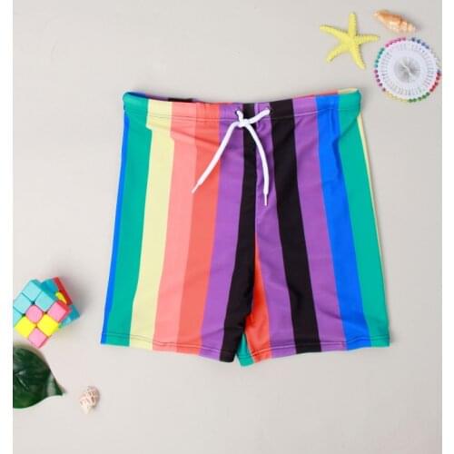 4-12 Years Boys Kids Trunks 2021 New Children Quick Dry Bandage Swimsuit Boys Swimwear Short Swimming Trunk Print Bathing Suit