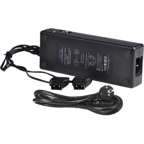 Dual D-Tap Fast Charger 1.68V 4A with 4-pin XLR DC Output Adapter for Sony V Mount, V Lock Battery,BP-U65, Red One MX,5D2,5D3