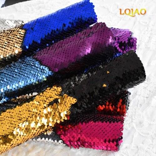 Reversible Sequin Fabric Mermaid Fish Scale Flip Up Sequin Fabric for Dress/Bikini/Pillow Sequin Tablecloth/Runner/Table Linen