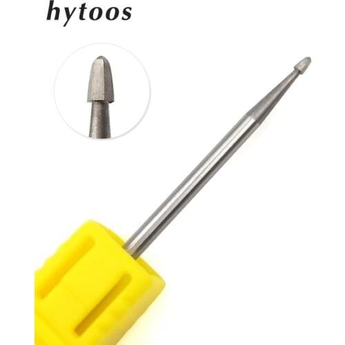 HYTOOS 1Pc Nail Drill Bit 3/32" Stainless Steel Burr Manicure Bits Cuticle Clean Electric Nail Drill Accessories Foot Care Tools