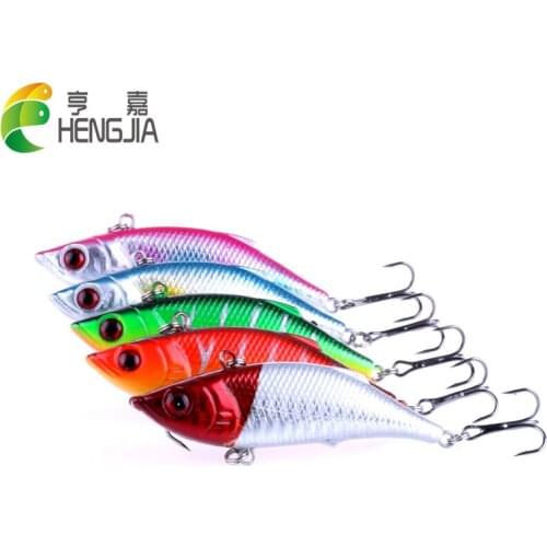 HENGJIA 7.5CM 10G hard plastic game vib fishing lures bass wobbler carp trout catfish crankbaits pesca fishing tackles