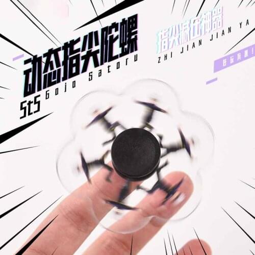 Anime Jujutsu Kaisen Gojo Satoru Running Fidget Hand Spinner 3D Relief Stress Toys For Adult Kids Bearing Mute Fingertip Gyro