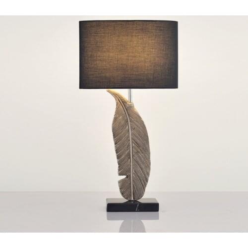 Retro Plumage Creative Table Lamps Living Room Bedroom Bed Lamp Home Art Decor Standing Desk Light Led Light Fixtures Luminarias