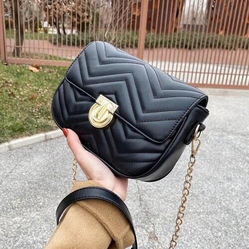 Lattice small Square Crossbody bag 2020 Fashion New High quality PU Leather Women Designer Handbag Chain Shoulder Messenger Bag