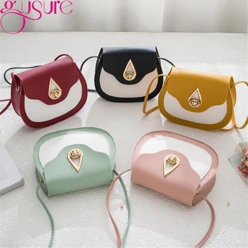 Gusure Candy Color Mini Crossbody Bags For Women Lock Desinger Fashion Shoulder Messenger Bag Ladies Keys Purses and Handbags