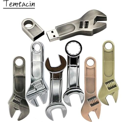 Adjustable Wrench Tool Pendrive 128gb Metal 32GB 64GB 128GB 4GB 8GB 16GB 256GB 128 gb usb flash drives usb2 Pendrives Divertidos