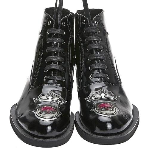 Hot Selling Cow leather Boots Mens Ankle Martin Boots Shoes work Boots High Quality Retro Men Shoes embroidery