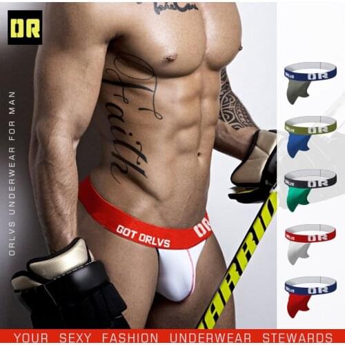 ORLVS Brand Mens Sexy Underwear Cotton Briefs Bikini Men Breathable Penis Pouch Ass Freedom Thongs Male Lingerie Panties OR149