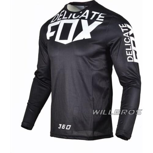 MX Dirt Bike Riding Summer T-shirt Delicate Fox 180 Prizm Jersey Mountain Bicycle Offroad Long Sleeve Mens