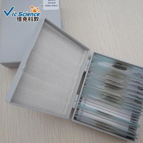 Vic Science 24pcs Rock Powder Slides Set