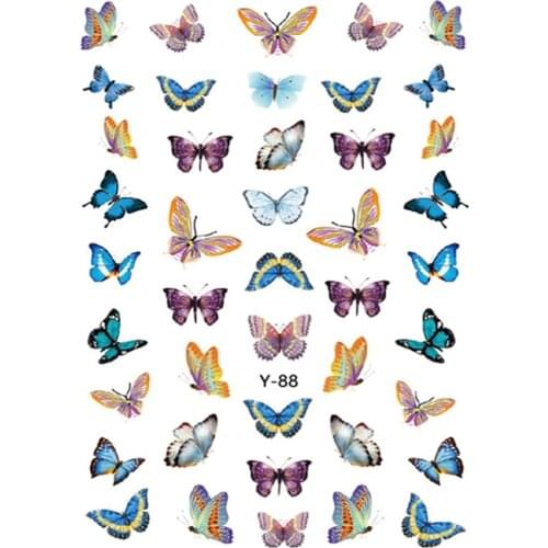 Nail Butterfly Sticker 3D Stickers Cute Butterfly Nail Stickers Waterproof Beautify Nails Diy Template Creative Stickers