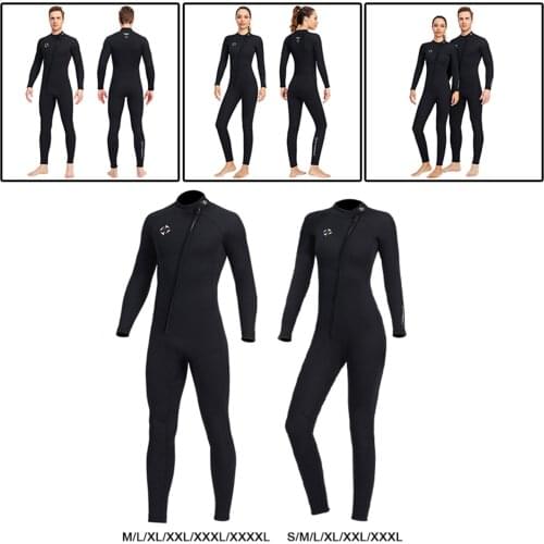 3mm Neoprene Wetsuit Full Body Diving Suit Front Zipper Wetsuit Diving Snorkeling Surfing Swimming Wet Suit for Water Sports