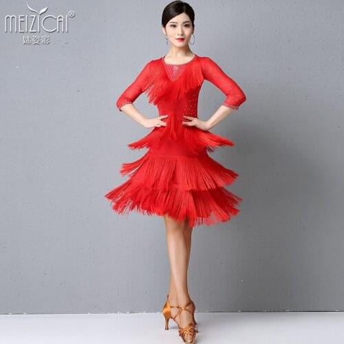 2021 new Latin dance dress professional competition dress female adult sexy tassel dance costume