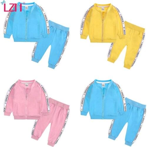 LZH 2021 Clothes For Newborns Baby Boys Clothes Sets Leisure Childrens Sports Suit Autumn Long Sleeve2-Piece Set For Kid Outfit
