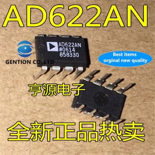5Pcs AD622ANZ AD622AN AD622 Operational amplifier DIP-8 in stock 100% new and original