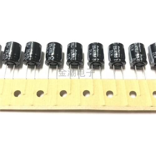 Original new 100% 25V470UF 10X12.5 ZLH series 25ZLH470MEFC 25V aluminum electrolytic capacitor (Inductor)