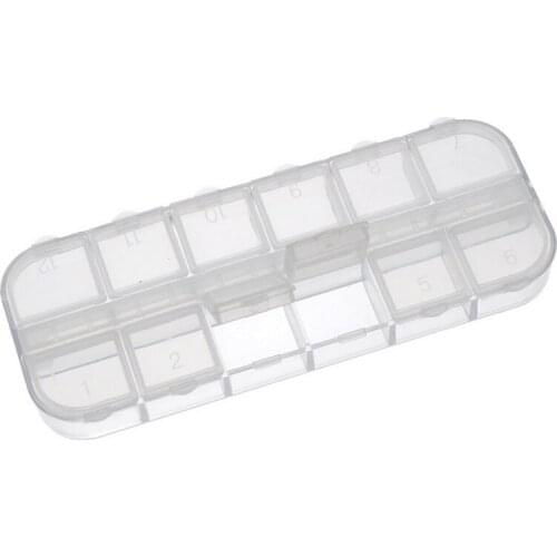 Plastic Carrying Case Rectangle Powder Storage Boxes Liquid Display Container 13x5x1.5cm