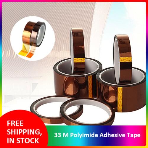 33 M Polyimide Adhesive Tape Heat-resistant Thermal Protection Insulation High-temperature Antistatic Film Tape Adhesive Tape